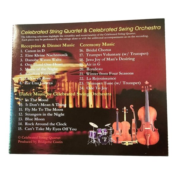 Celebrated String Quartet & Swing Orchestra Music CD 37641cd - Picture 2 of 2